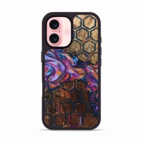 Iphone 16 Wood Phone Case - Cillian (Pattern, 781686) HD Clarity Fingerprint Resistant