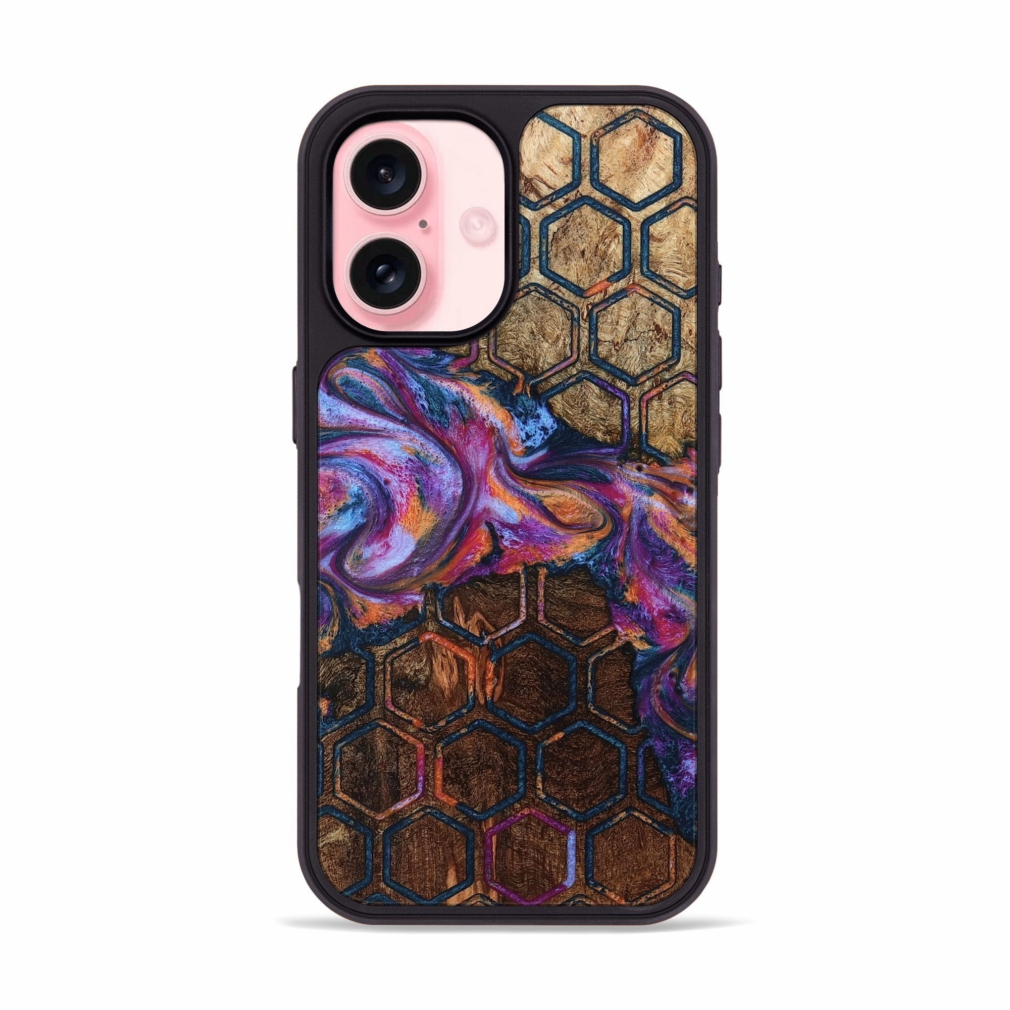 Iphone 16 Wood Phone Case - Cillian (Pattern, 781686) HD Clarity Fingerprint Resistant