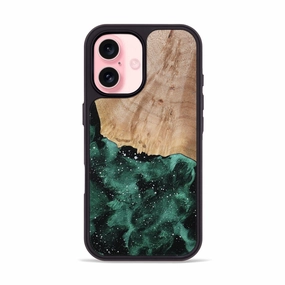 Crystal Clear Screen Anti Finger Streak Iphone 16 Wood Phone Case - Cloyd (Cosmos, 780300)