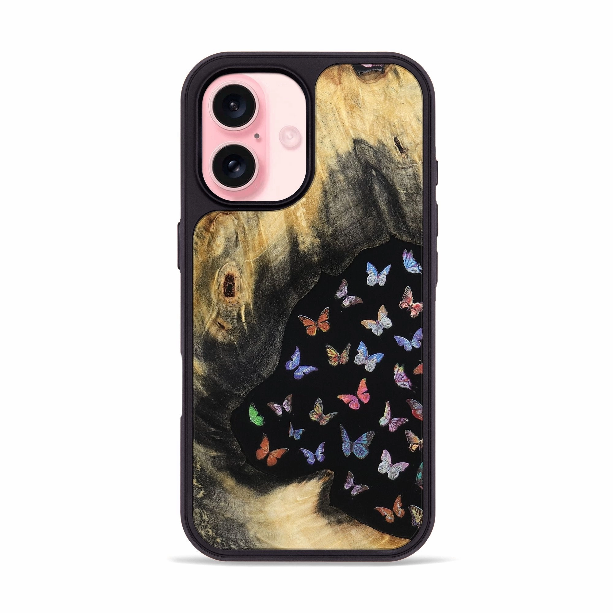 Iphone 16 Wood Phone Case - Crue (Bloom, 781643) Anti Shock Screen