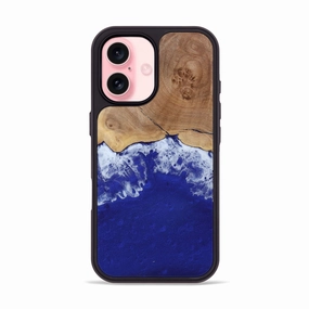 Iphone 16 Wood Phone Case - Daisy (Coastal, 780119) Protective Layer Anti Finger Streak