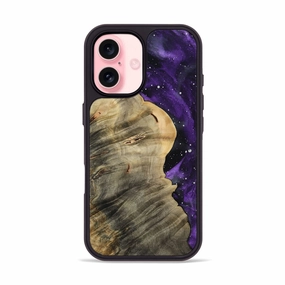 Iphone 16 Wood Phone Case - Darren (Cosmos, 771828) Tempered Glass Scratch Proof Glass