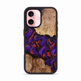 Iphone 16 Wood Phone Case - Devan (Purple, 774717) Easy Installation Anti Spy