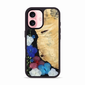 Iphone 16 Wood Phone Case - Dewayne (Bloom, 781593) Fingerprint Shield Crystal Clear Screen