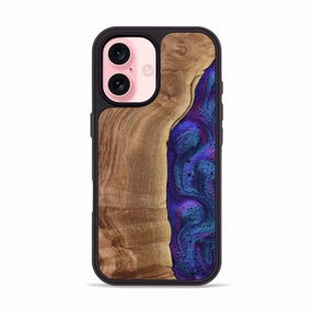 Iphone 16 Wood Phone Case - Earl (Purple, 759742) Bubble Free