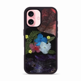Anti Oil Film Iphone 16 Wood Phone Case - Edsel (Bloom, 781354)
