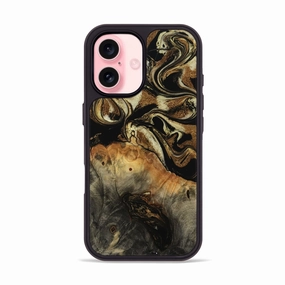 Iphone 16 Wood Phone Case - Edwina (Black & White, 772073) Protective Screen Anti Scratch Coating
