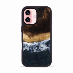 Fingerprint Shield Soft Edge Iphone 16 Wood Phone Case - Emeline (Coastal, 780780)