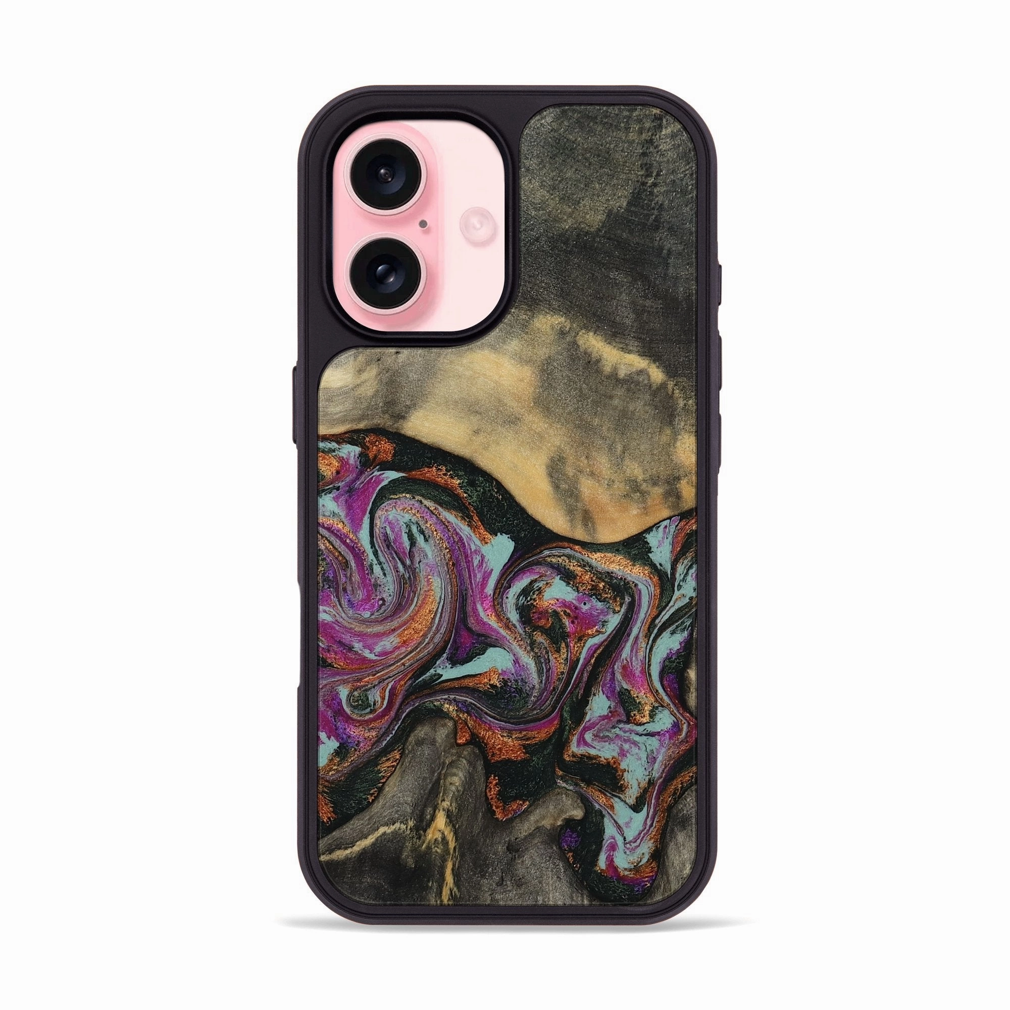 Drop Protection Iphone 16 Wood Phone Case - Enos (Green, 781736)