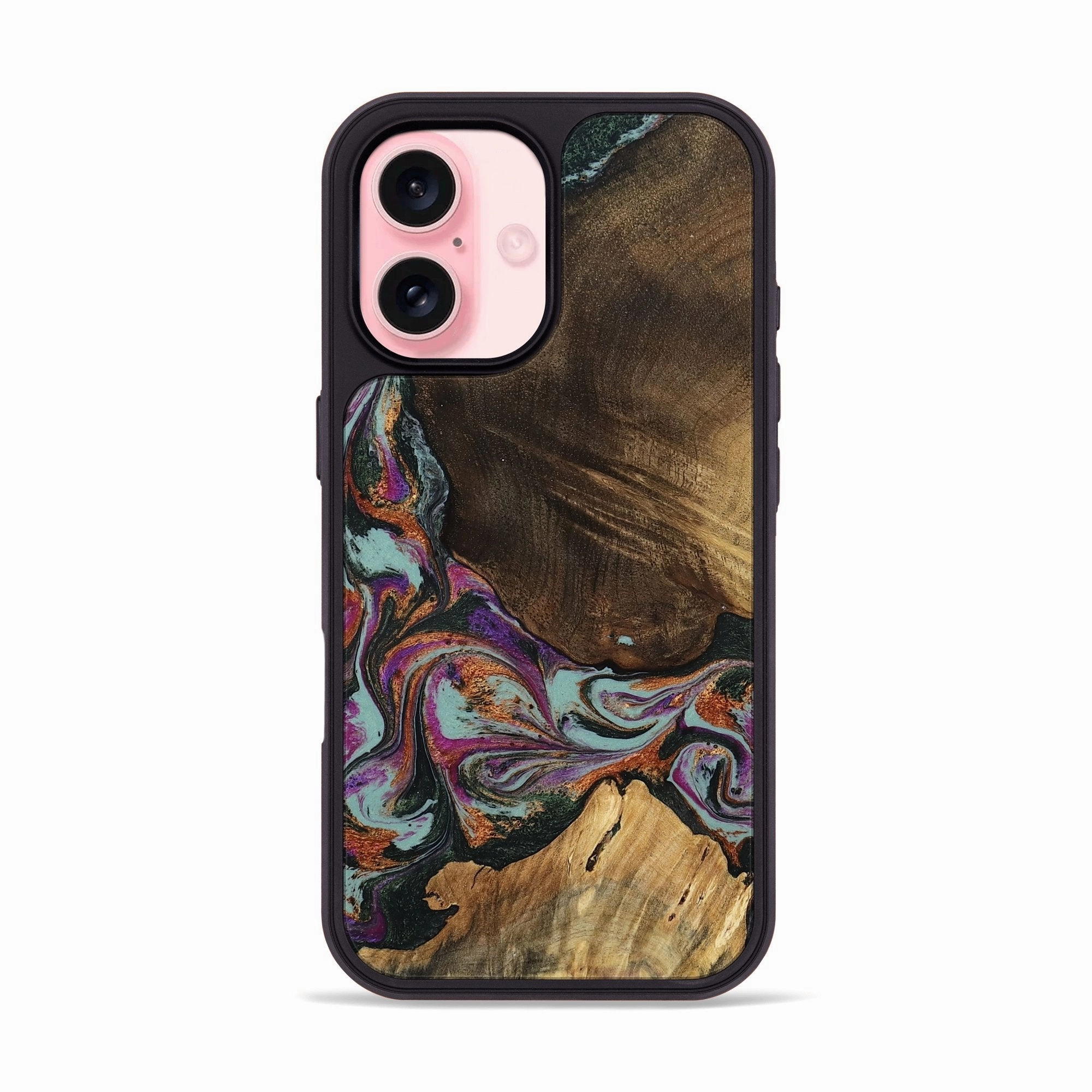 Easy Installation Scratch Protection Iphone 16 Wood Phone Case - Era (Green, 781768)