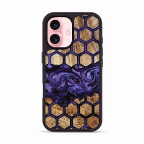 Anti Finger Mark Film Anti Finger Oil Coating Iphone 16 Wood Phone Case - Ettie (Pattern, 775905)