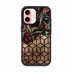 Iphone 16 Wood Phone Case - Evan (Pattern, 773609) Scratch Proof Glass Smooth Touch