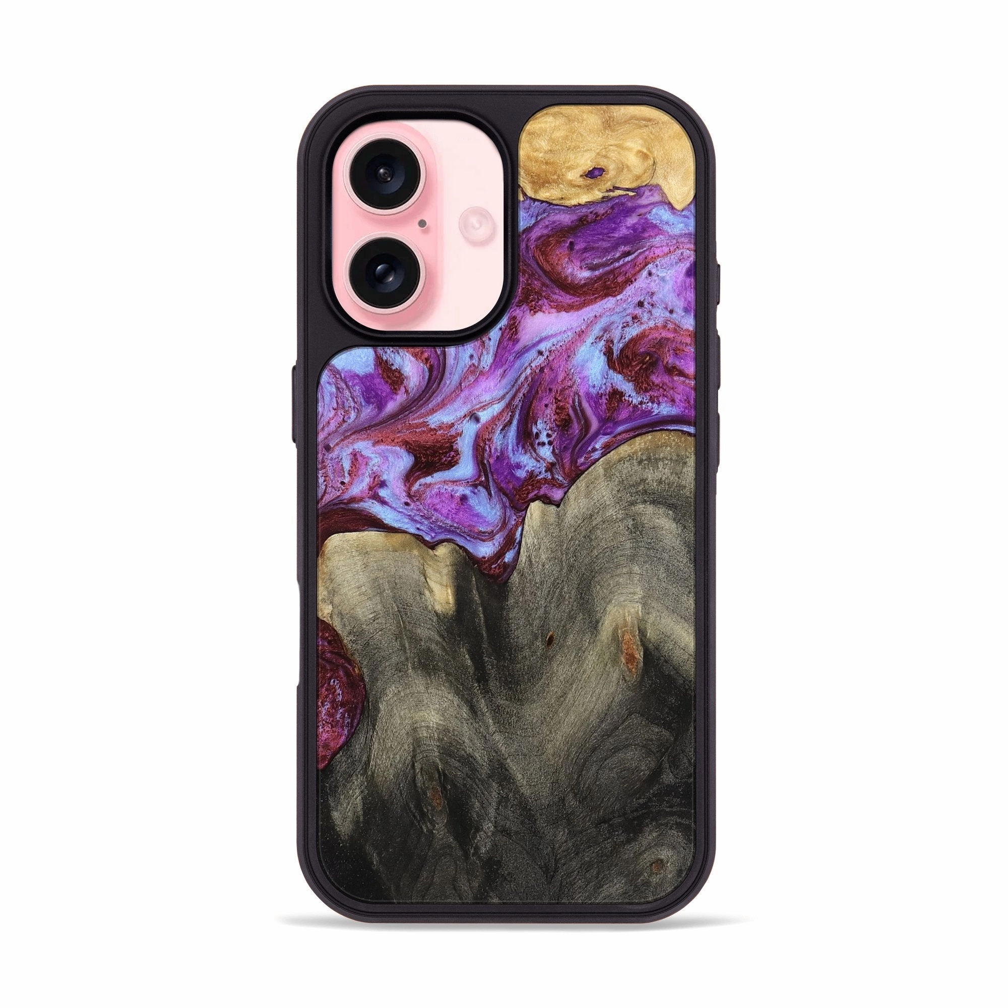 Anti Dust Iphone 16 Wood Phone Case - Everlee (Purple, 781362)