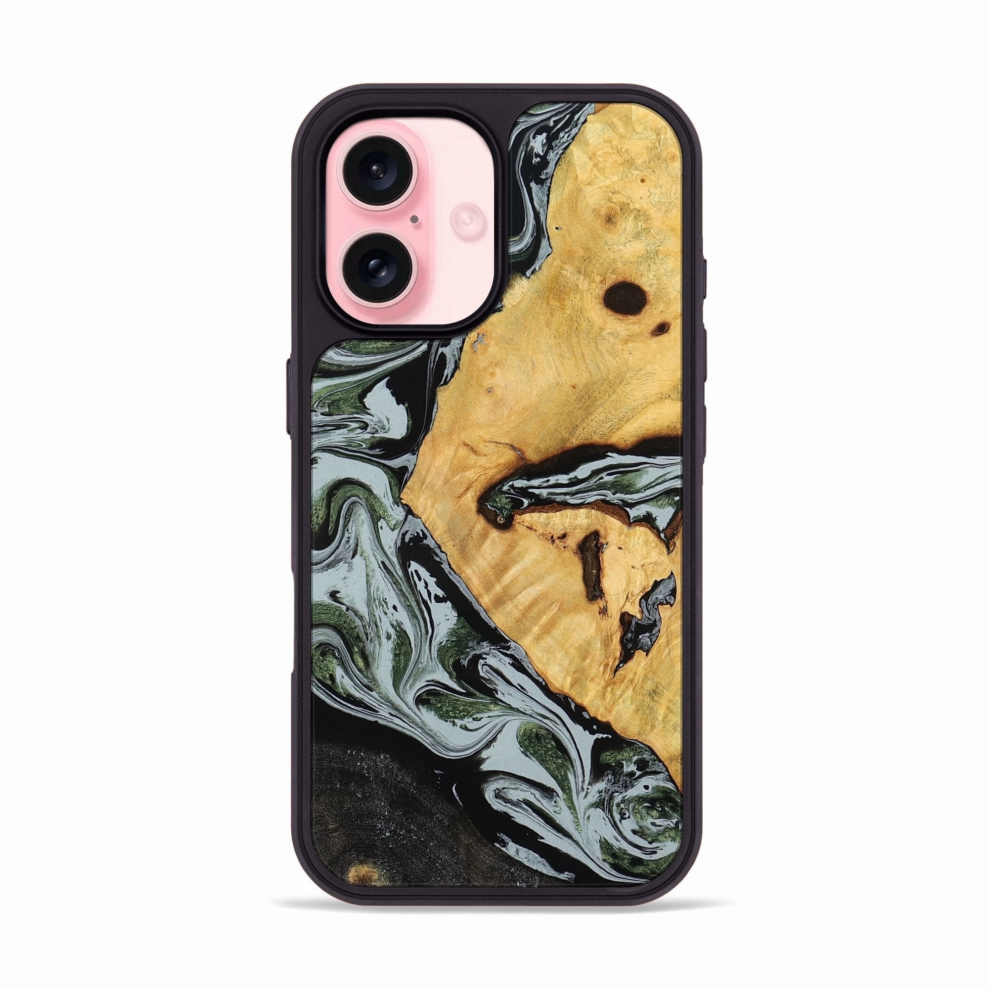 Iphone 16 Wood Phone Case - Ezekiel (Black & White, 780071) Scratch Protection Anti Spy
