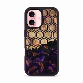 Iphone 16 Wood Phone Case - Glenda (Pattern, 778341) Anti Finger Grease Film Anti Glare Film
