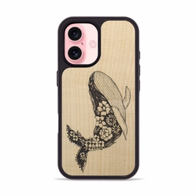 Anti Finger Grease Film Scratch Resistant Coating Iphone 16 Wood Phone Case - Growth - Maple (Curated)