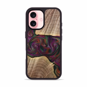 Iphone 16 Wood Phone Case - Harmoni (Green, 769066) Water Resistant Bubble Free Installation