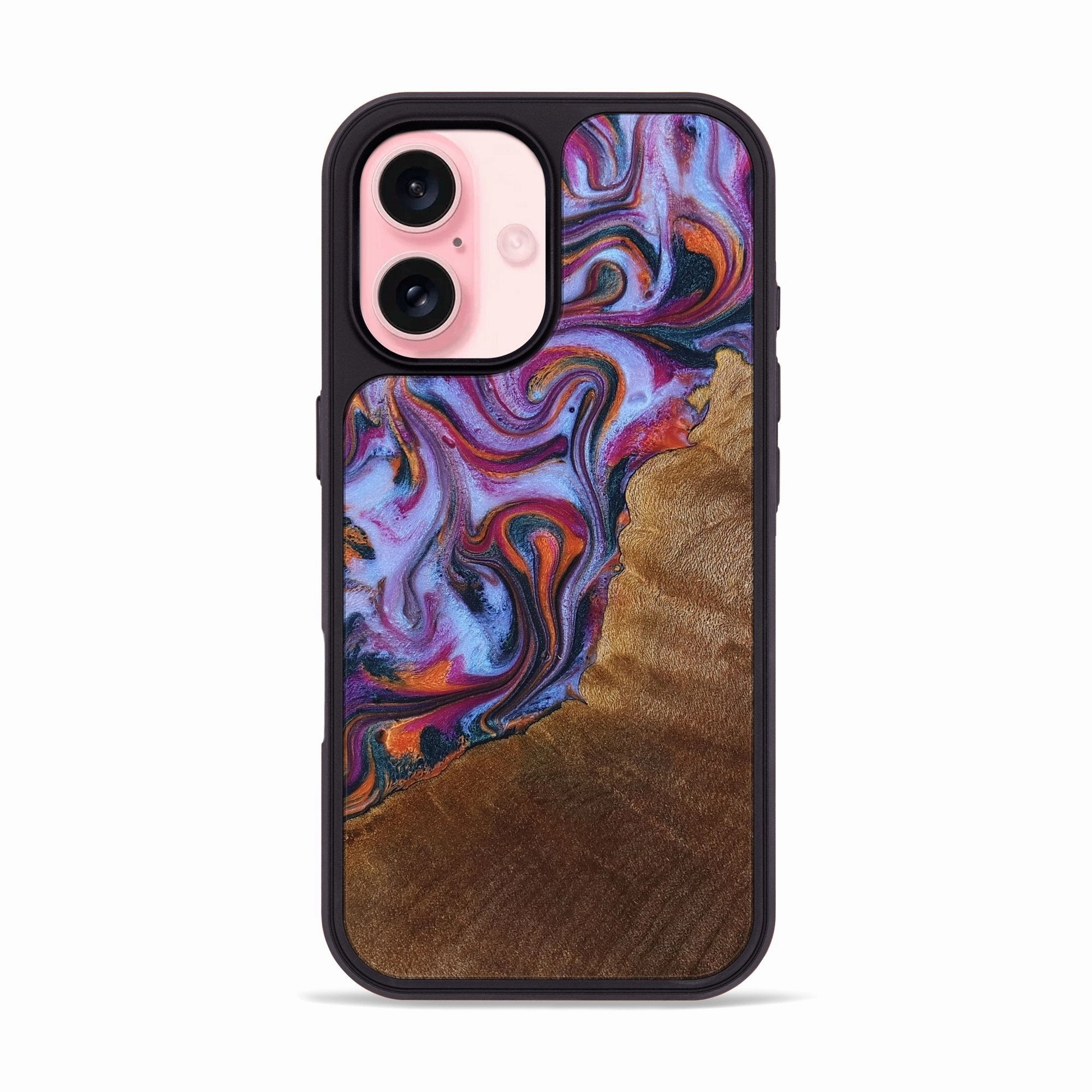 Scratch Proof Anti Glare Iphone 16 Wood Phone Case - Hilton (Blue, 772227)