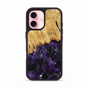Easy Installation Smooth Touch Film Iphone 16 Wood Phone Case - Isa (Cosmos, 777536)