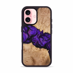 Iphone 16 Wood Phone Case - Jahmir (Purple, 774720) Tempered Screen Protector Slim Screen Protector