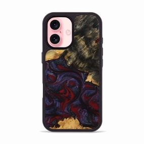 Iphone 16 Wood Phone Case - Jamey (Red, 780129) Fingerprint Repellent