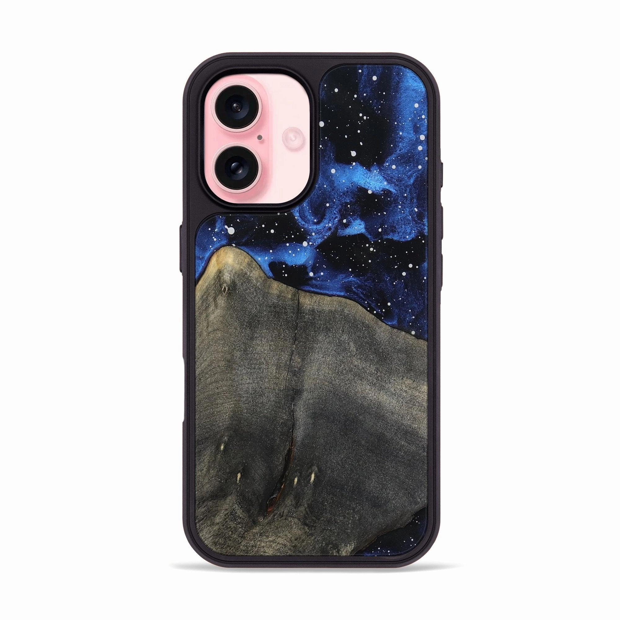 Shock Absorbing Soft Edge Iphone 16 Wood Phone Case - Jeffry (Cosmos, 781921)