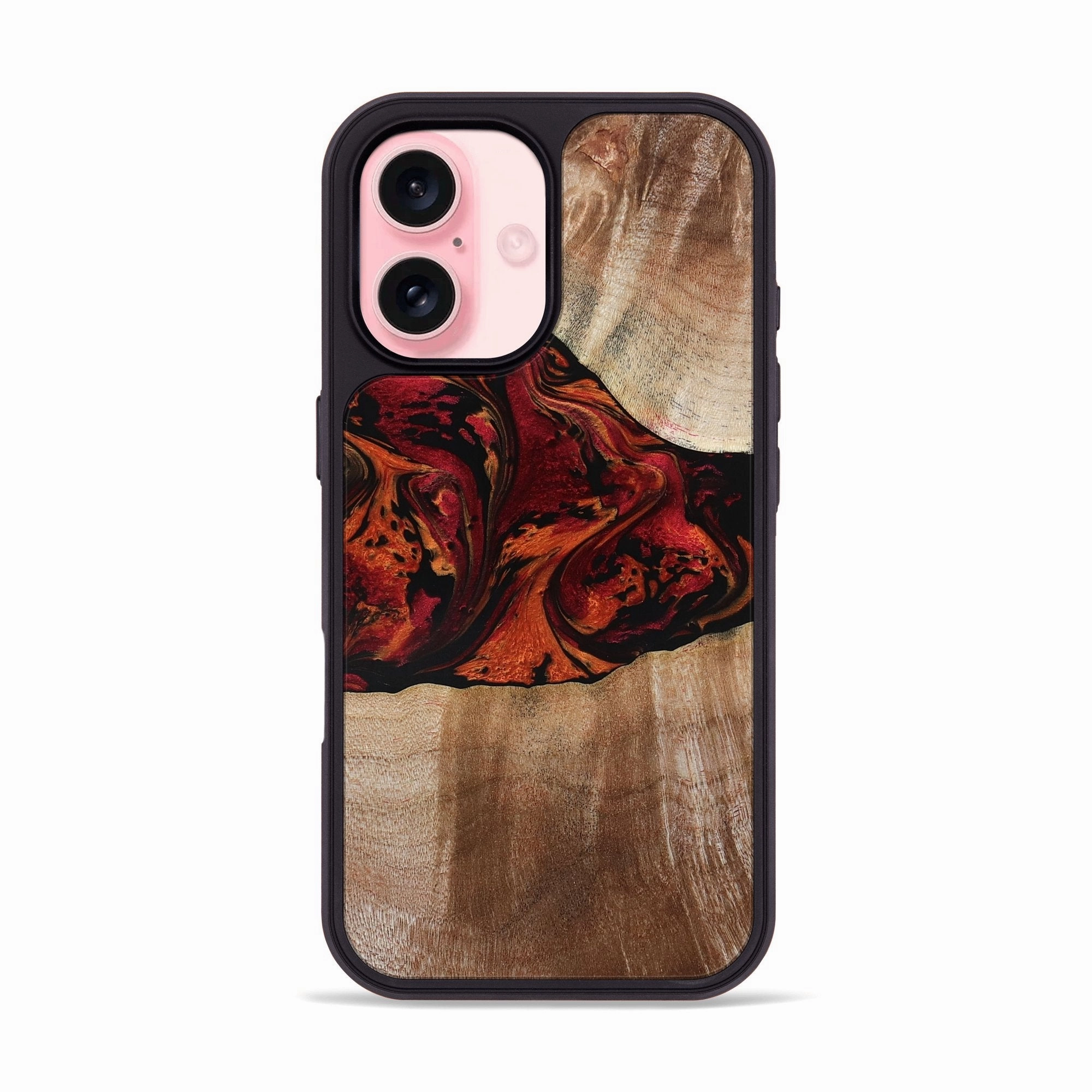Iphone 16 Wood Phone Case - Journi (Red, 780432) Scratch Proof