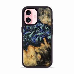 Iphone 16 Wood Phone Case - Jream (Green, 780049) Anti Fingerprint Screen Edge Guard