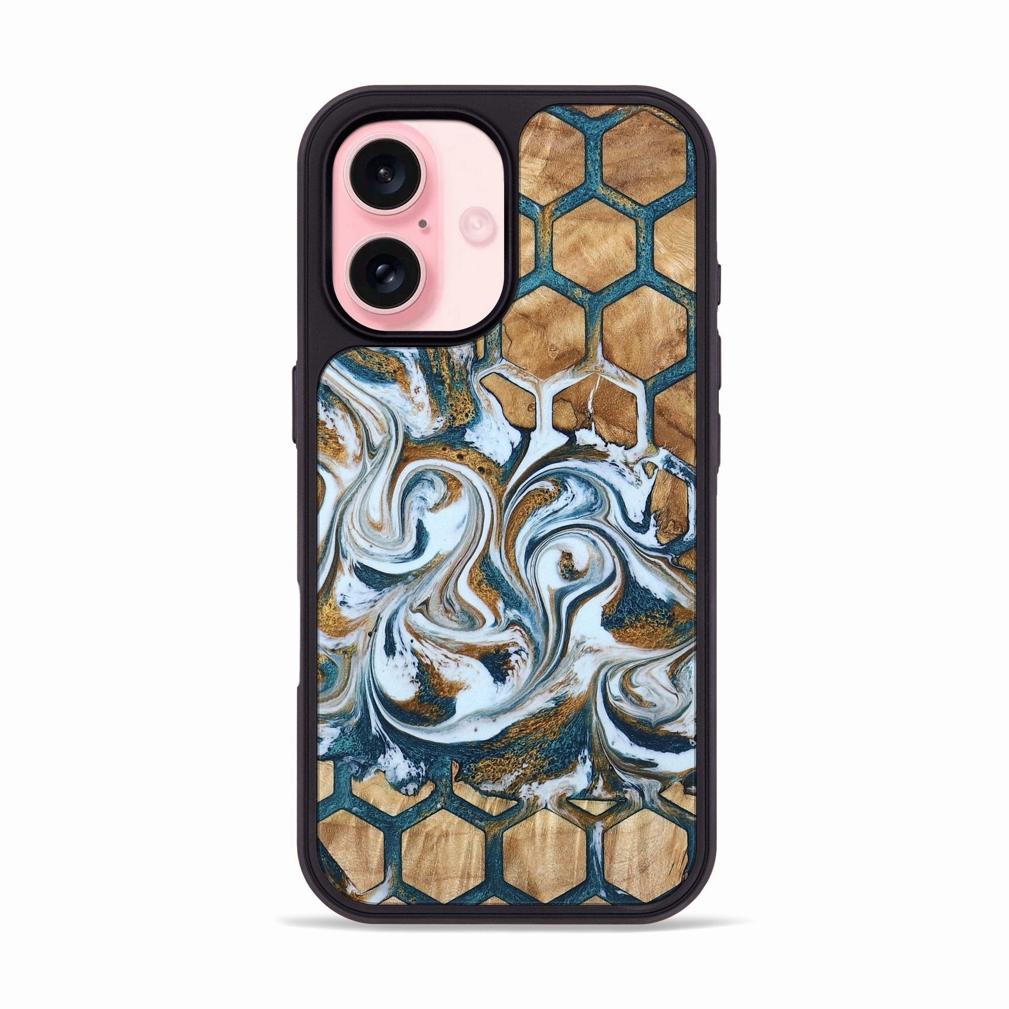 Anti Finger Mark Film Iphone 16 Wood Phone Case - Kaleena (Pattern, 780844)
