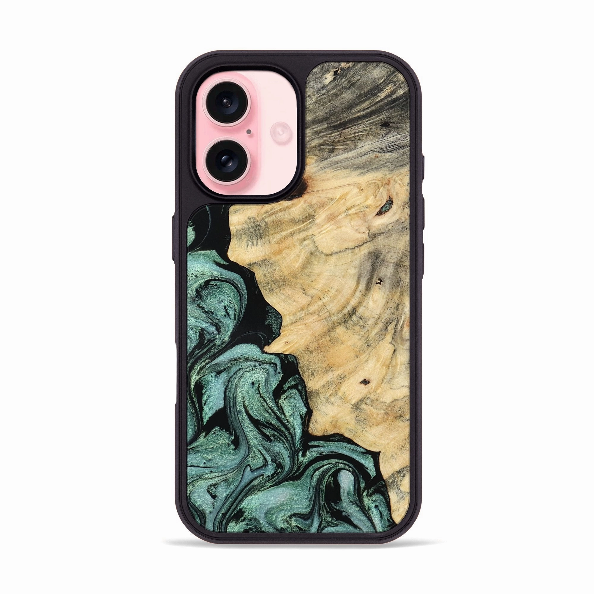 Anti Yellowing Film Iphone 16 Wood Phone Case - Kamari (Green, 781795)