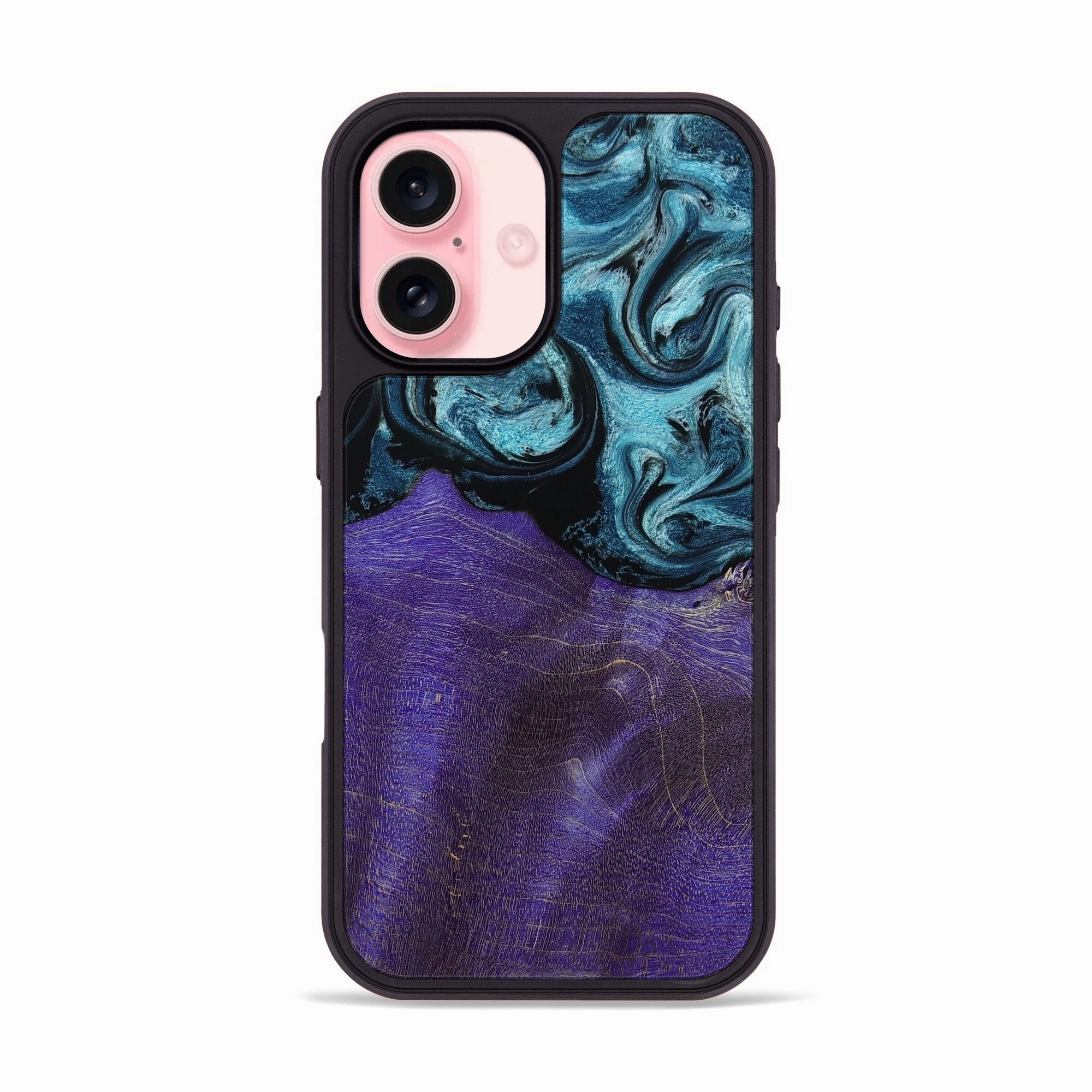 High Transparency Privacy Screen Iphone 16 Wood Phone Case - Karyn (Blue, 781576)