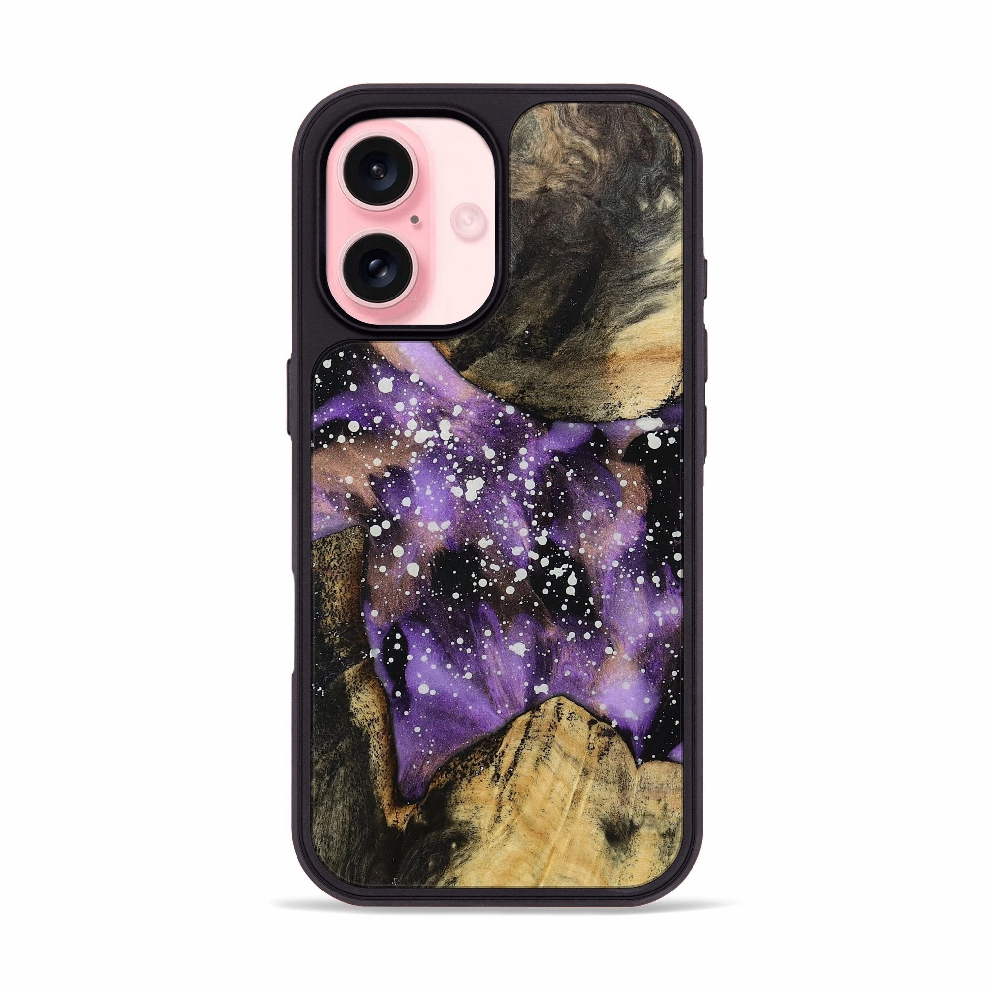 Iphone 16 Wood Phone Case - Kylo (Cosmos, 779995) Fingerprint Resistant Coating