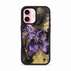 Iphone 16 Wood Phone Case - Kylo (Cosmos, 779995) Fingerprint Resistant Coating