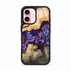 Fingerprint Free Iphone 16 Wood Phone Case - Laylah (Red, 781656)