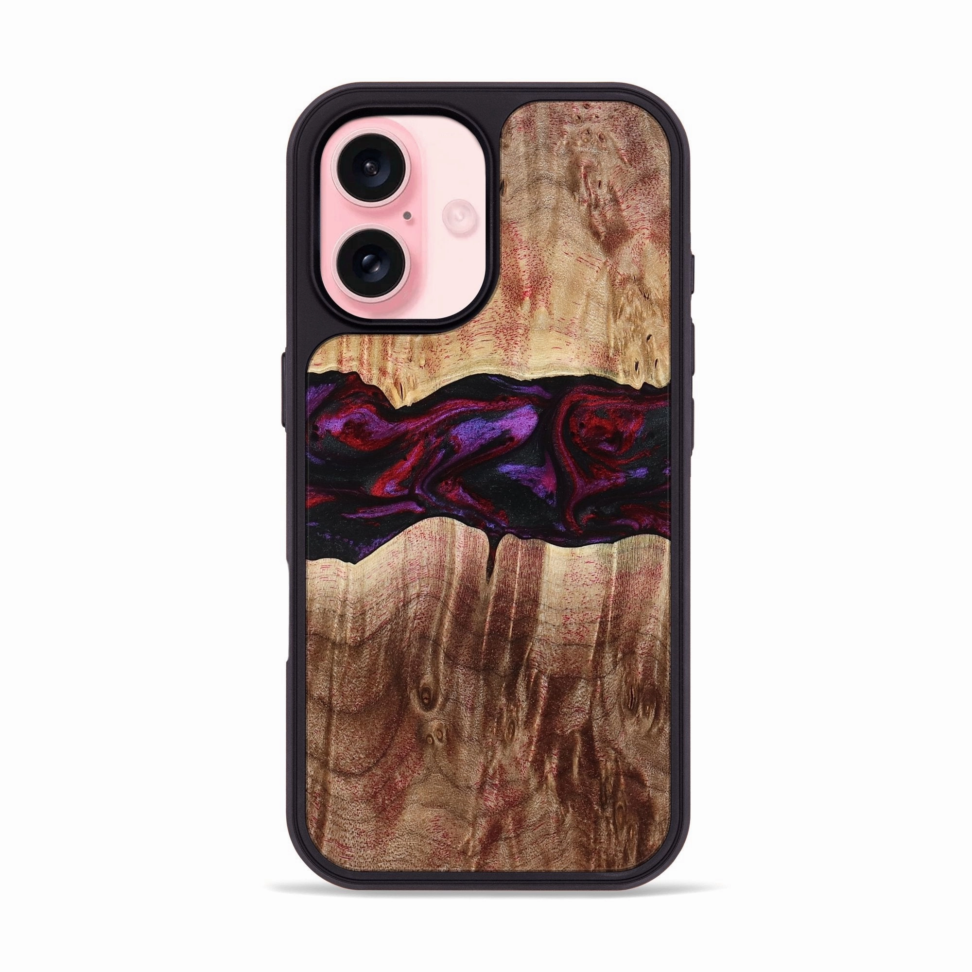 Anti Finger Smudge Film Iphone 16 Wood Phone Case - Lemuel (Red, 777578)