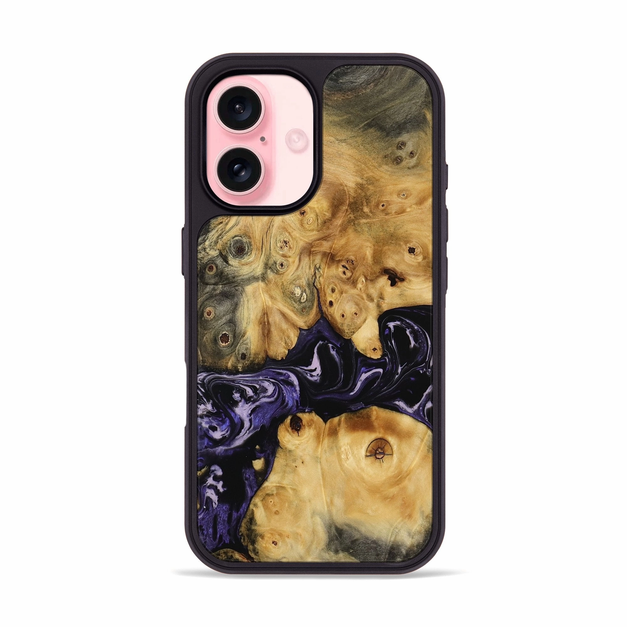 Anti Glare Iphone 16 Wood Phone Case - Leonard (Purple, 769485)