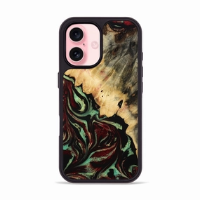 Anti Reflection Screen Iphone 16 Wood Phone Case - Leonora (Red, 772539)