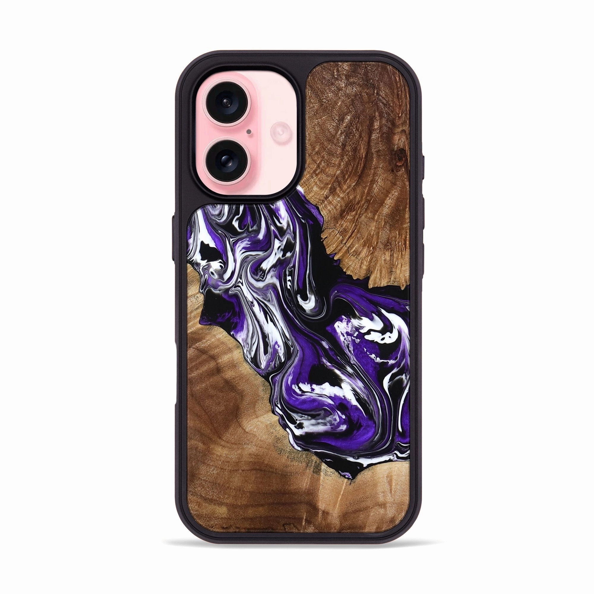 Iphone 16 Wood Phone Case - Liddie (Purple, 768495) Anti Yellowing Film