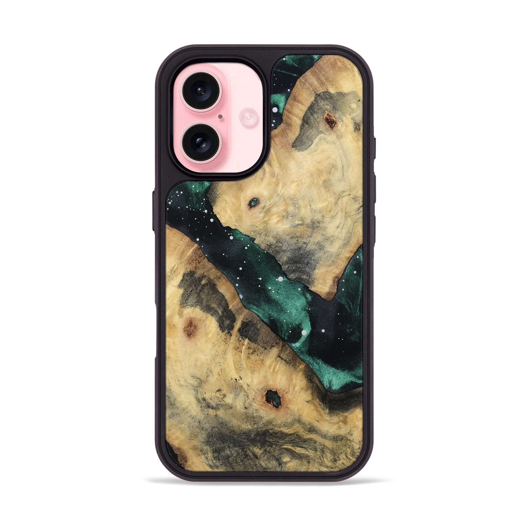 Fingerprint Shield Iphone 16 Wood Phone Case - Louella (Cosmos, 781957)