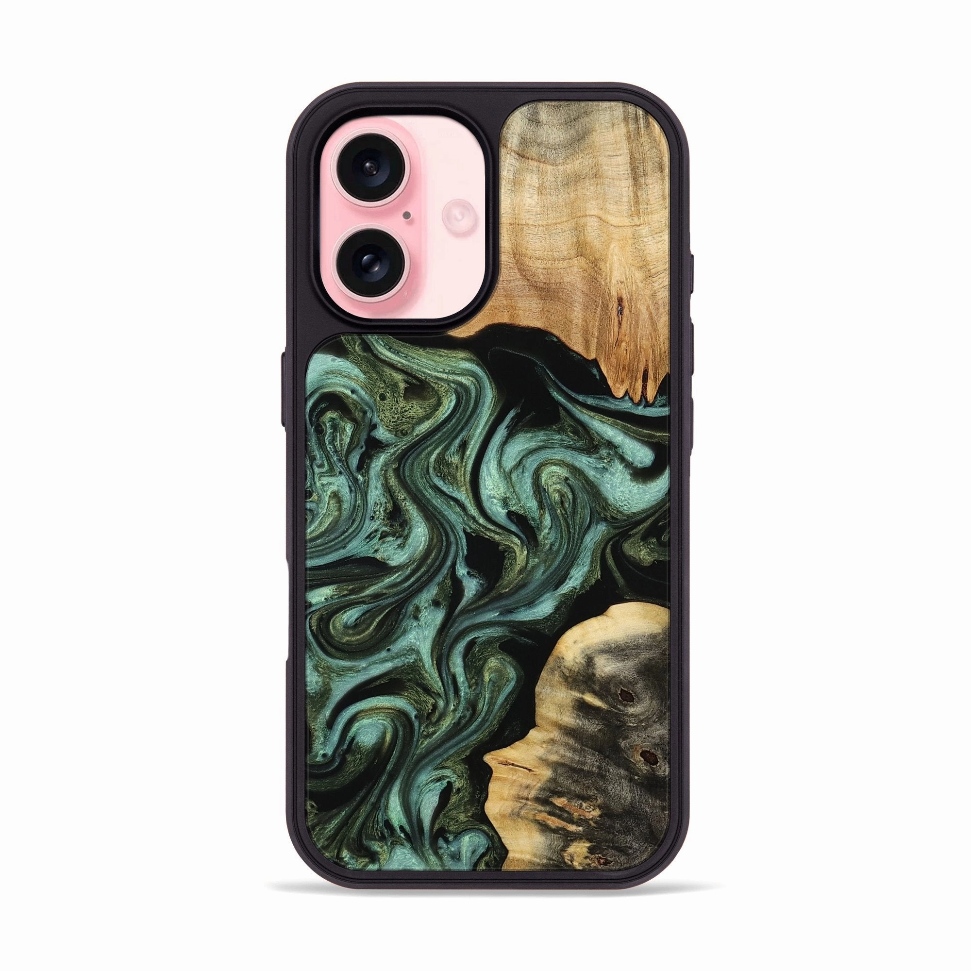 Smooth Surface Iphone 16 Wood Phone Case - Lowell (Green, 770988)
