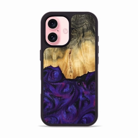 Iphone 16 Wood Phone Case - Megan (Purple, 765343) Smooth Touch Film Anti Dust