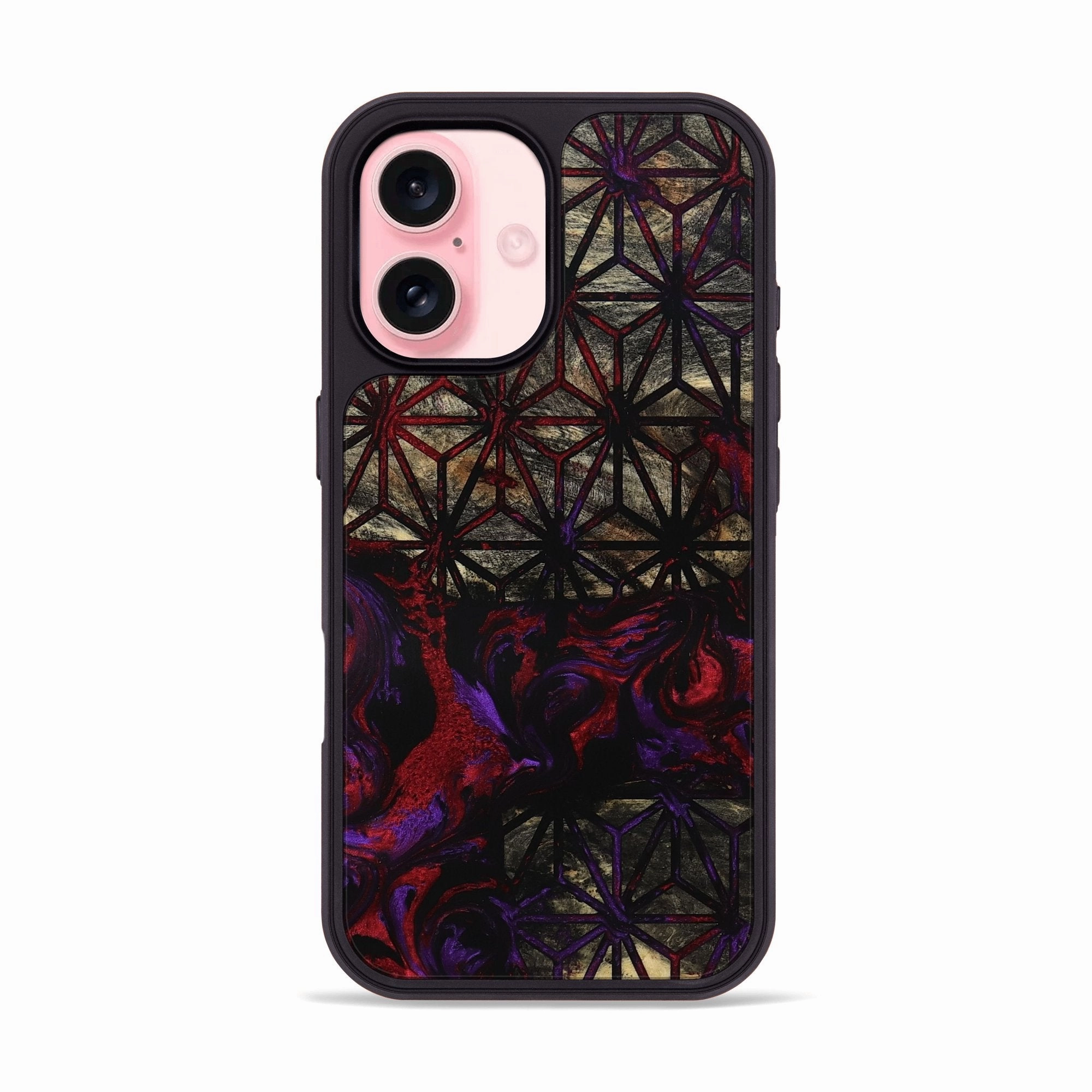 Protective Layer Iphone 16 Wood Phone Case - Melina (Pattern, 780990)