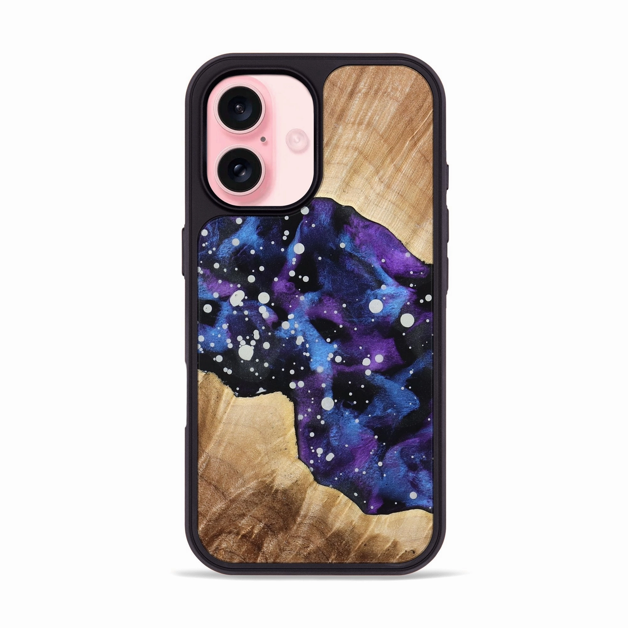 Iphone 16 Wood Phone Case - Mertie (Cosmos, 778487) Crystal Clear Anti Finger Streak