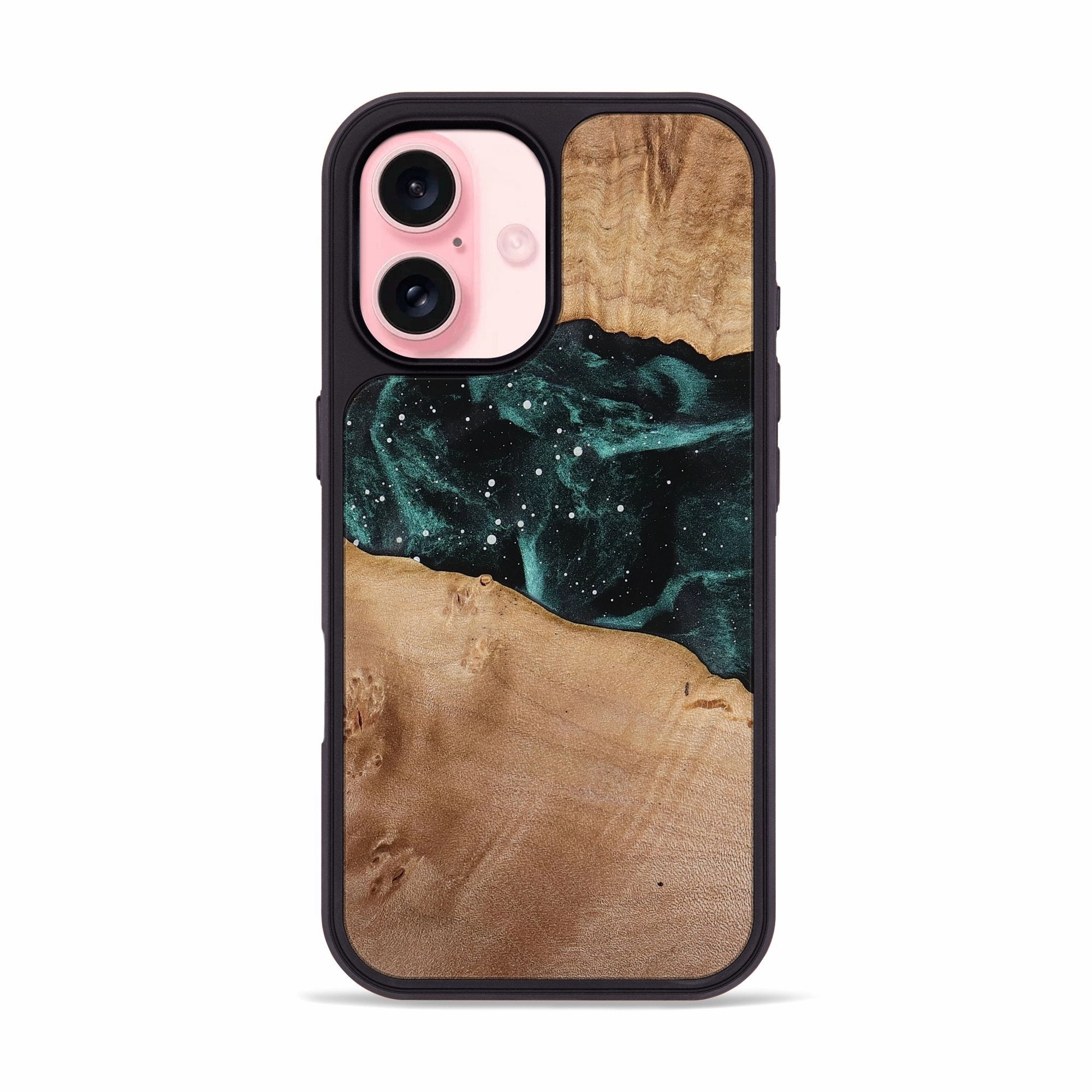 High Transparency Anti Finger Oil Coating Iphone 16 Wood Phone Case - Micaela (Cosmos, 778611)