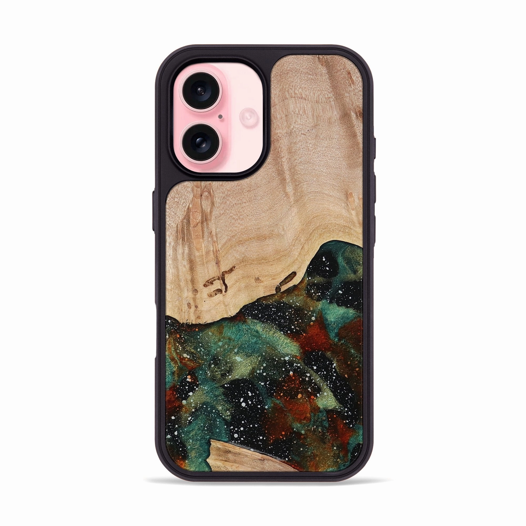 Shock Guard HD Screen Protector Iphone 16 Wood Phone Case - Mikalah (Cosmos, 779607)