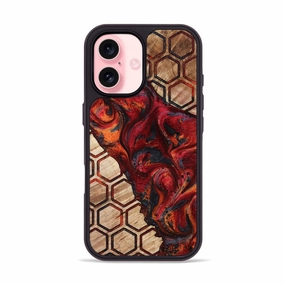 Iphone 16 Wood Phone Case - Mina (Pattern, 779436) Self Healing Ultra Thin