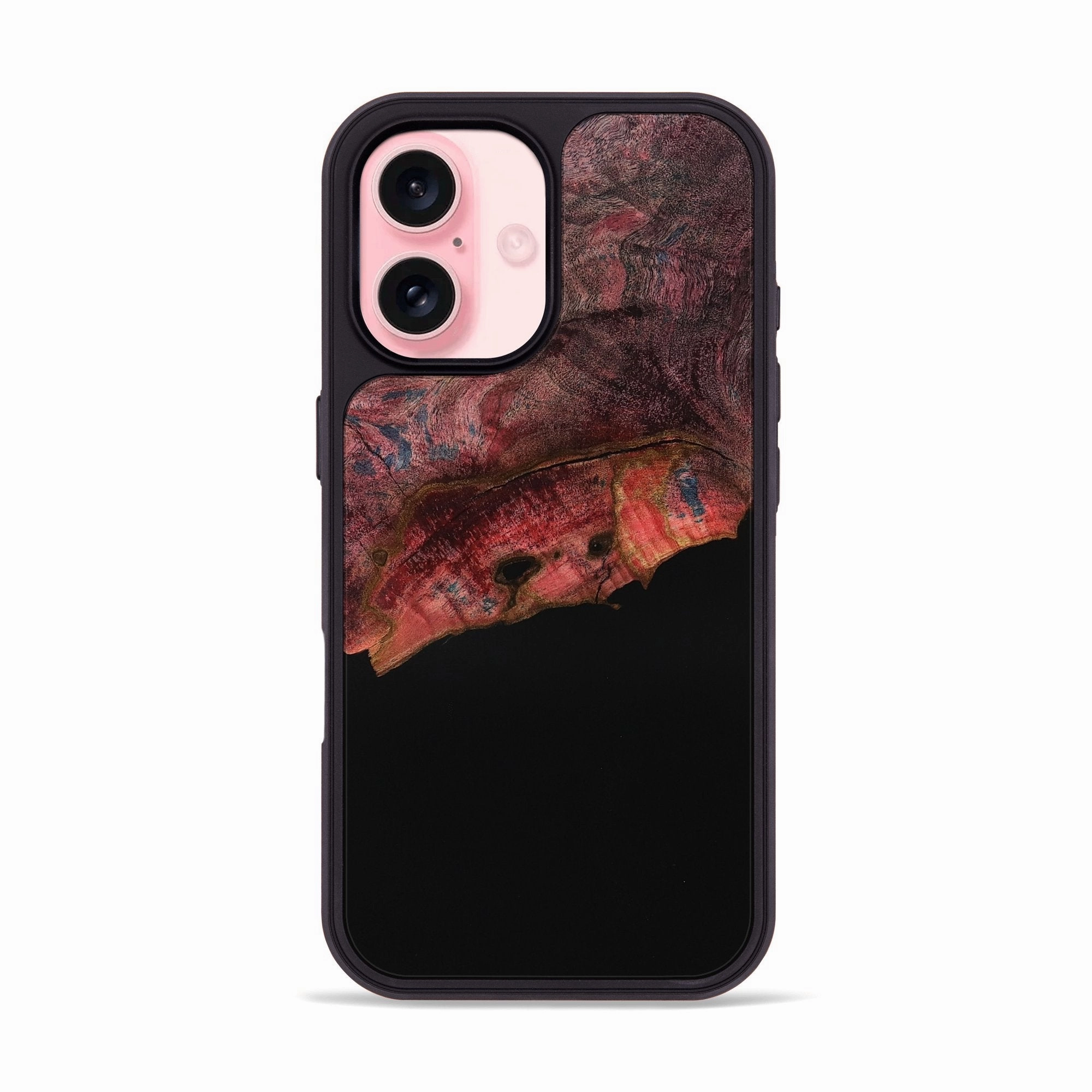 Fingerprint Shield Oleophobic Coating Iphone 16 Wood Phone Case - Minta (Wood Burl, 781554)