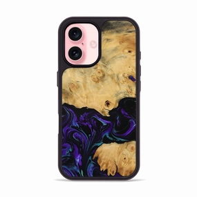 Anti Scratch Screen Anti Finger Grease Iphone 16 Wood Phone Case - Nixon (Purple, 770437)