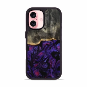 Iphone 16 Wood Phone Case - Novah (Purple, 780952) Smooth Touch Film