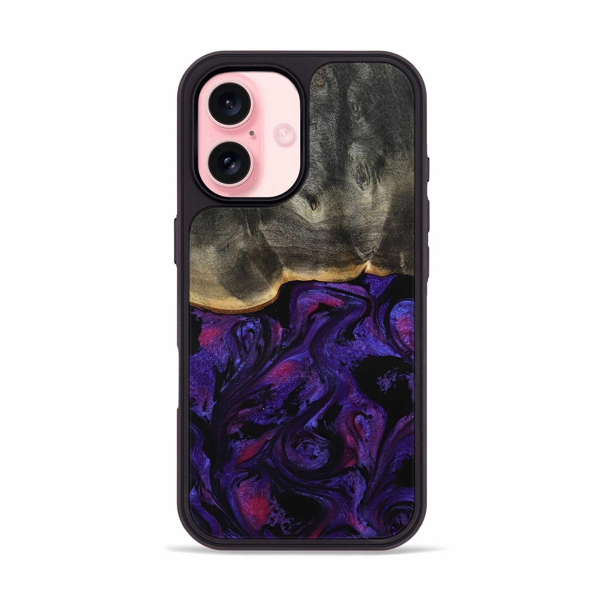 Iphone 16 Wood Phone Case - Novah (Purple, 780952) Smooth Touch Film